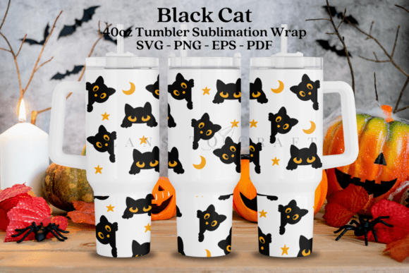 Black Hat Halloween: Graphics & Crafts Tumbler Wrap