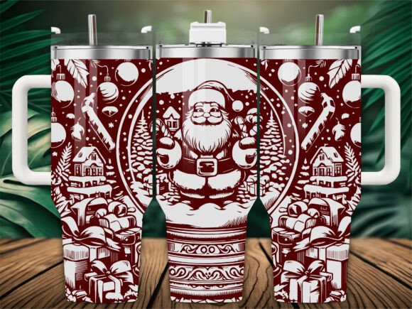 Christmas Santa Laser Engraving Tumbler Graphics for Tumbler Wraps
