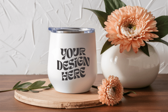 Christmas Wine Tumbler Mockup 12: Graphics & Product Mockups