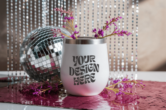 Christmas Wine Tumbler Mockup 29: Graphics & Mockups