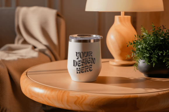 Christmas Wine Tumbler Mockup 30 for Product Mockups