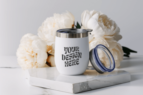 Christmas Wine Tumbler Mockup 34: Graphics for Product Mockups