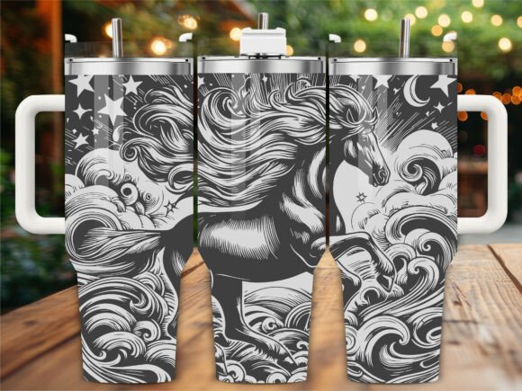 Cloud Star Horse Tumbler Graphics & Crafts