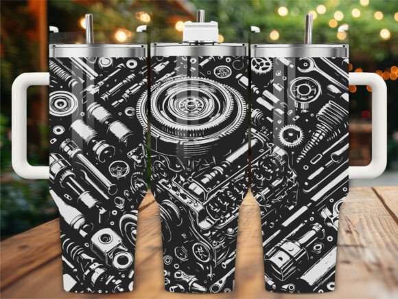 Diesel Engine Graphics for Crafts & Business