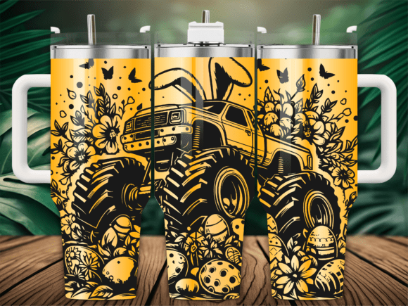 Easter Monster Truck Tumbler Graphics and Wraps