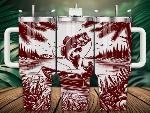 Fisherman Fishing Laser Tumbler Wrap: Graphics for Tumbler Wraps