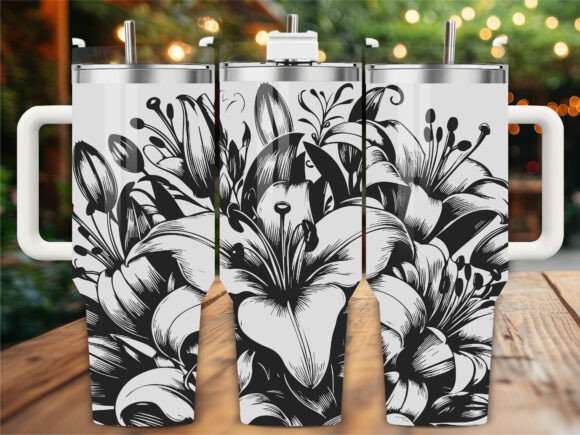 Floral Lily: A Graphic Design Asset for Crafts & Branding