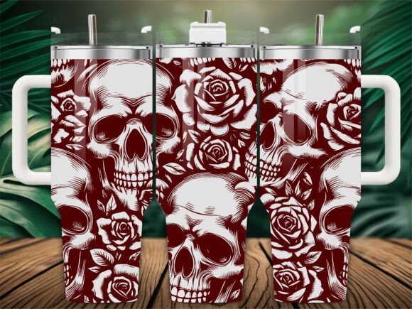 Floral Skull PNG for Crafts & Graphics