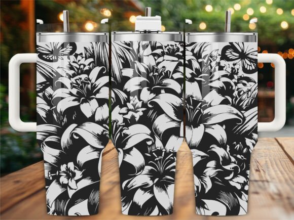 Lily Pattern PNG for Graphics & Crafts Sellers