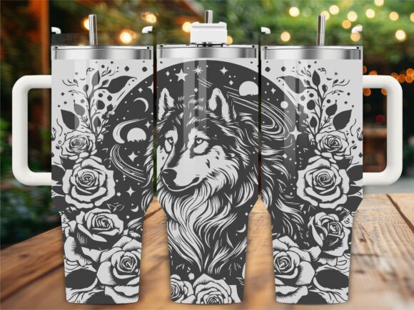 Moon Wolf Roses Graphics & Tumbler Wraps Review