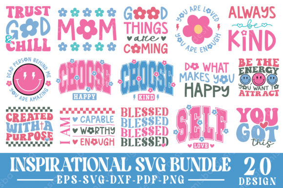 Motivational Inspirational Svg Bundle for T-Shirt Designs