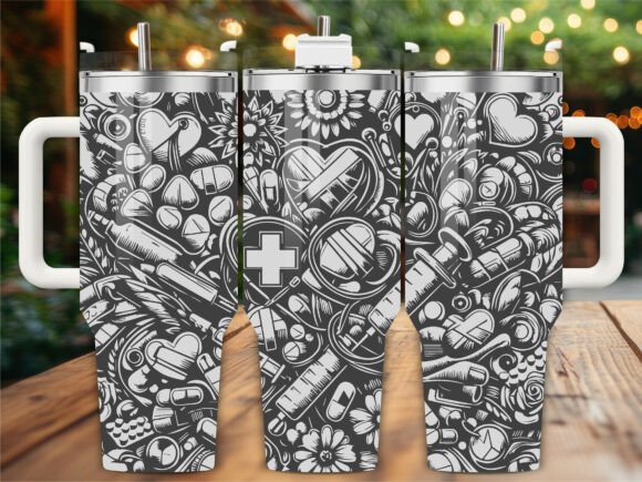 Nurse Medical Tumbler Graphics for Tumbler Wraps