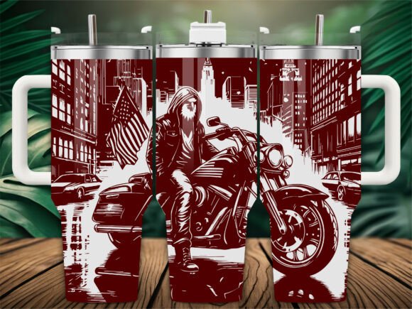 Patriot Biker Graphics for Crafts & Business Branding