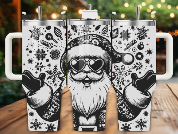 Santa Claus Hat Tumbler Graphics for Crafts