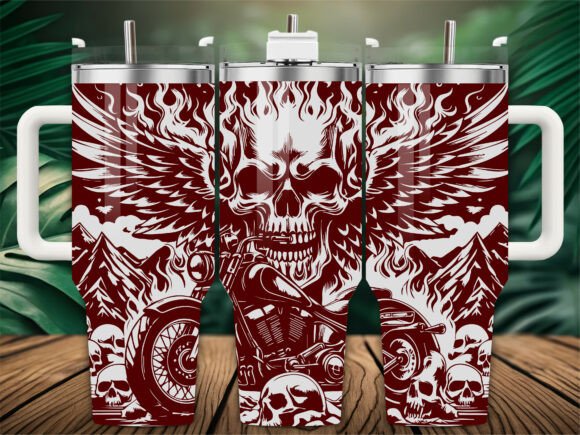 Skull Biker Wing: Graphics & Crafts for Bold Branding
