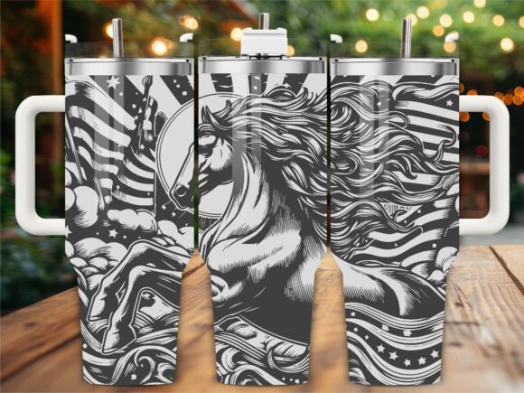 Sunset Horse Tumbler Graphics for Crafts