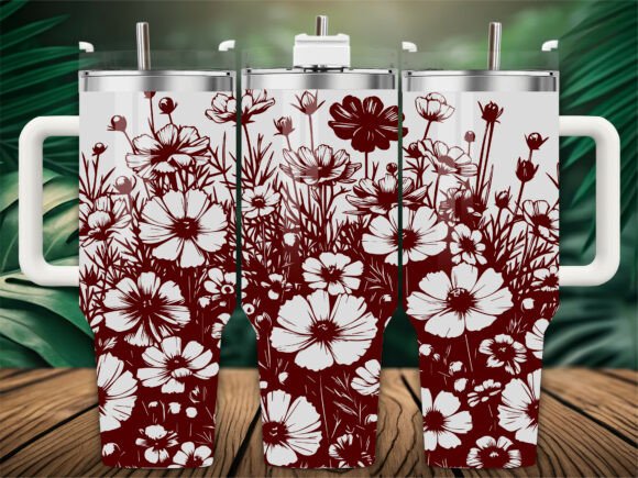Wildflower Bloom Laser Engraving Graphics & Tumbler Wraps